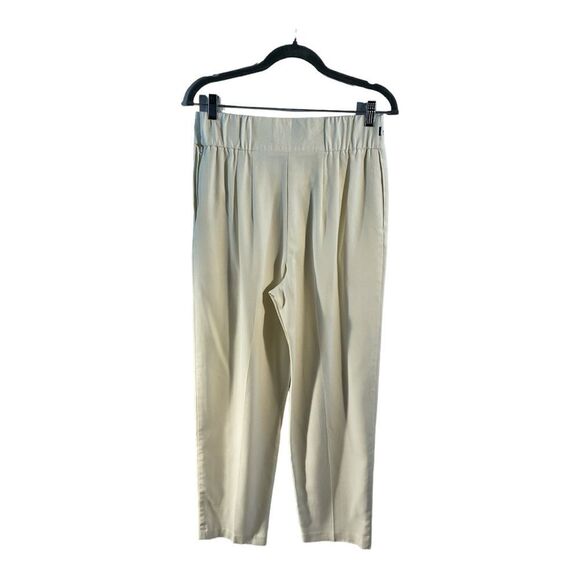 Sideffects Women’s Vintage light Cream pleated Ankle Pants Side zipper Size M - Picture 5 of 12